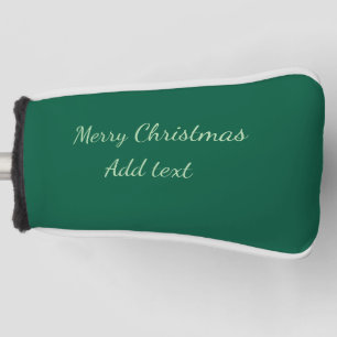 Couvre-club De Golf Joyeux Noël vert fond simple solo férié