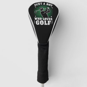 Couvre-club De Golf Juste un garçon qui aime le golfeur de golf club d