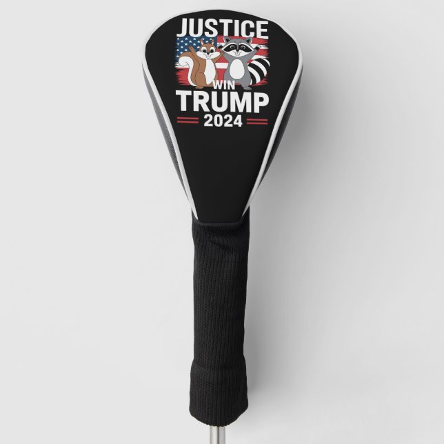 Couvre-club De Golf Justice Pour Peanut Win Trump 2024 (Devant)