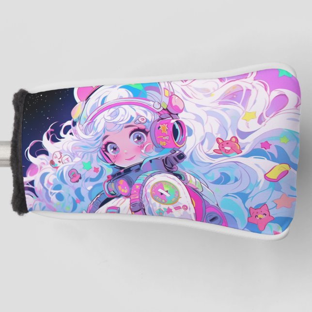Couvre-club De Golf Kawaii Moe Pastel Astronaut spatial Anime Girl (Devant)