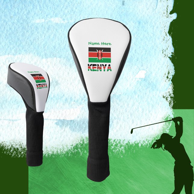 Couvre-club De Golf Kenya Drapeau Vert Personnalisé (Créateur téléchargé)