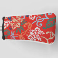 Kimono japonais hawaïen rouge : Vintage floral