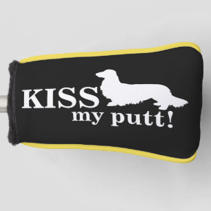 Couvre-club De Golf Kiss My Putt Cheeky Long Cheveux Dachshund Cadeau
