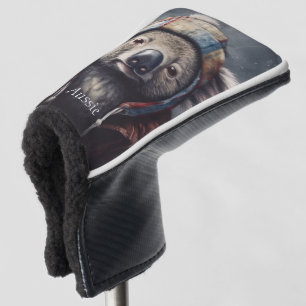 Couvre-club De Golf koala adorable portant casquette mignon personnali