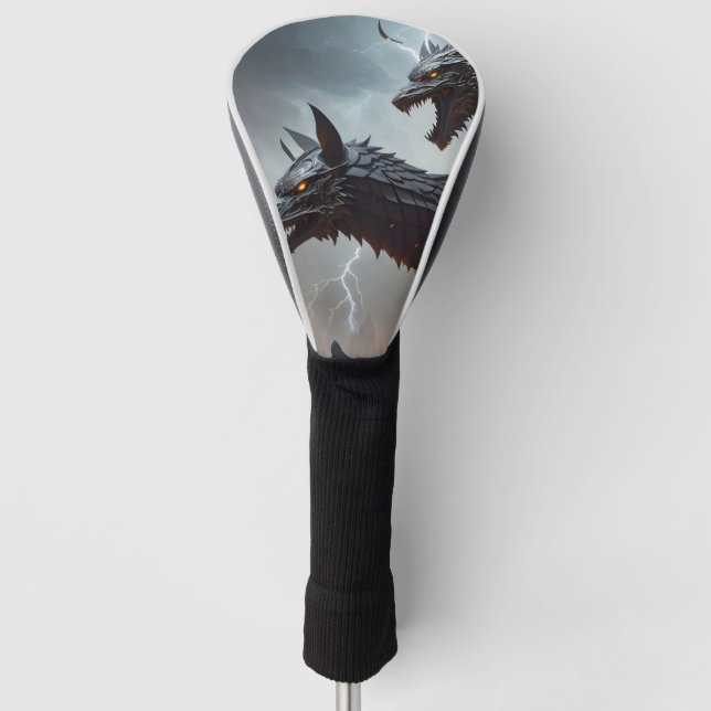 Couvre-club De Golf La foudre Cyborg Wolves (Devant)
