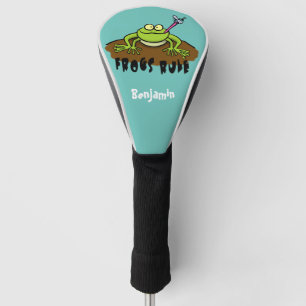 Couvre-club De Golf La grenouille règle drôle dessin de grenouille ver