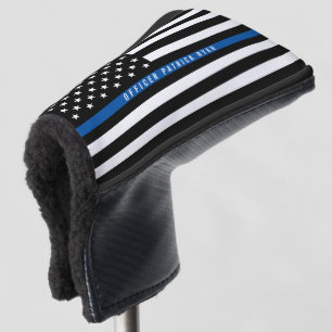 Couvre-club De Golf La police amincit le drapeau américain de Blue