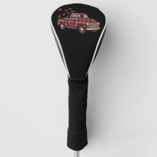 Couvre-club De Golf La Saint-Valentin Camion Drôle Buffalo Plaid Léopa