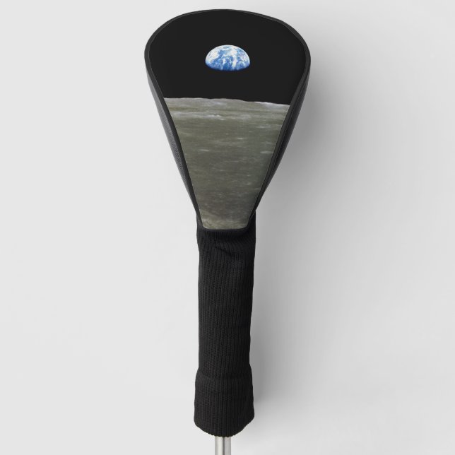 Couvre-club De Golf La Terre de Lune dans l'espace noir (Devant)