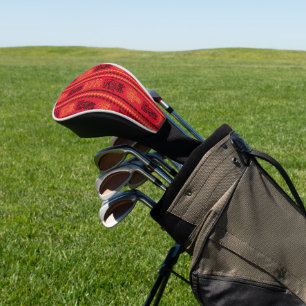 Couvre-club De Golf La tribu ethnique des Motifs autochtones rouges La