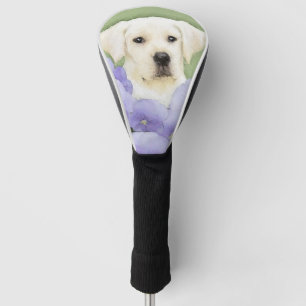 Couvre-club De Golf Labrador Retriever Puppy Painting Original Chien A