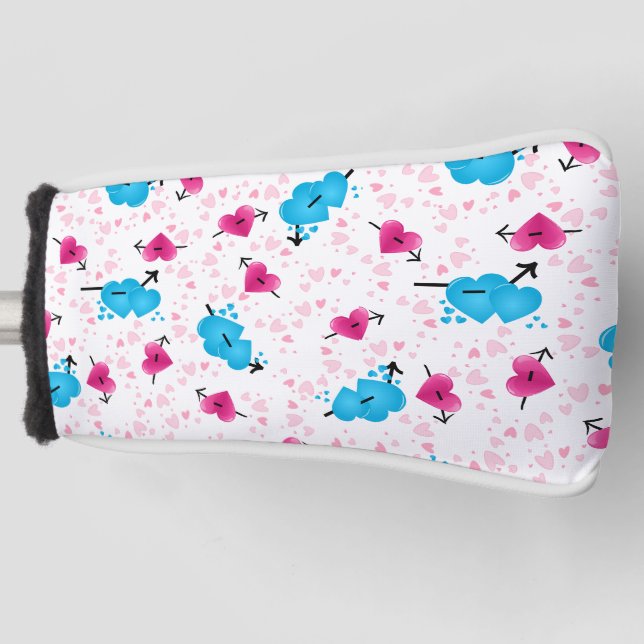 Couvre-club De Golf Ladies Golf Club Putter Coeur de couverture (Devant)