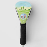 Ladies Photo Watercolor Golf Course Monogramme Nom