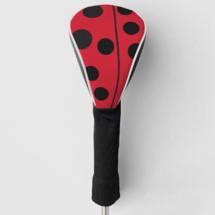 Couvre-club De Golf Lady Bug Red et Black Design