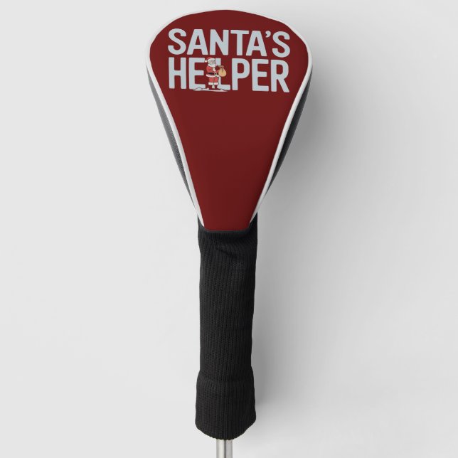 Couvre-club De Golf L'aide de Noël du Père Noël (Devant)