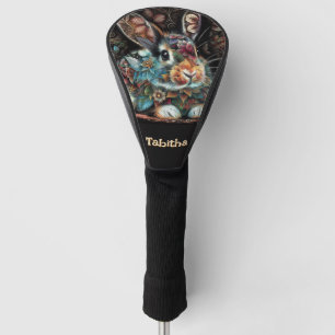 Couvre-club De Golf Lapin lapin Whimsical Floral Personnalisé