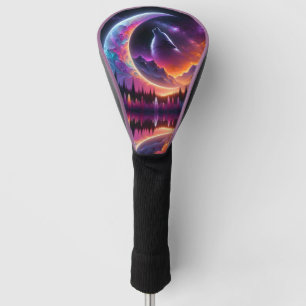 Couvre-club De Golf Lavande de lune du croissant de loup du ciel de nu