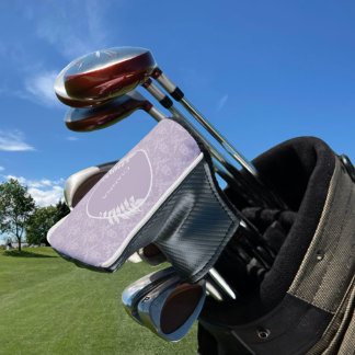 Couvre-club De Golf Lavande Elegant Damask Golf Head Cover