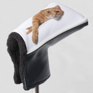 Couvre-club De Golf Le Chat Orangé s'allonge
