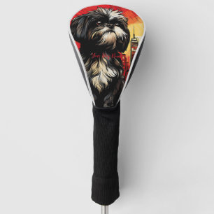 Couvre-club De Golf Le Chien Tzu Chiite, Rouge et Noir 003 - Ulises Da