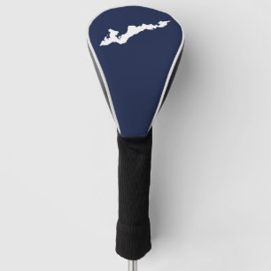 Couvre-club De Golf Le club de golf du logo de Fishers Island - Navy/W