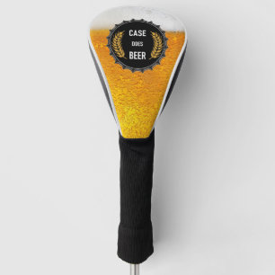 Couvre-club De Golf Le Coque Fait De La Bière Le Couvre-Tête Du Cond