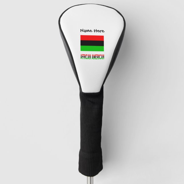 Couvre-club De Golf Le drapeau de la diaspora africaine d'Amérique (Devant)