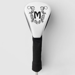 Couvre-club De Golf Le fer à cheval enrobé dans un monogramme à bar
