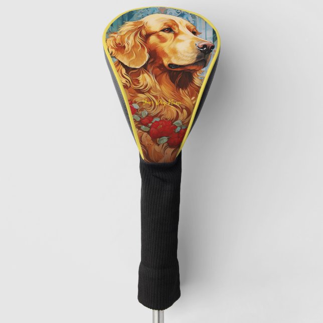 Couvre-club De Golf Le Golden Retriever Dog 002 - Natalia Mucha (Devant)