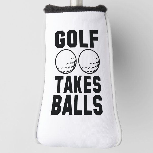 Couvre-club De Golf Le golf prend des balles (Tourné à 90°)