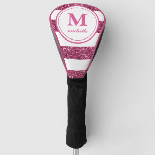Couvre-club De Golf Le golf rose   des parties scintillantes   a