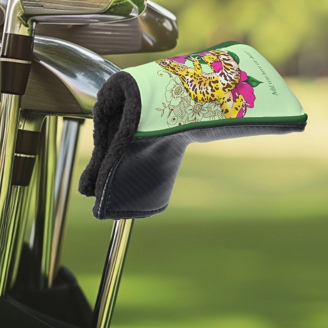 Couvre-club De Golf Léopard jaune Gecko Vert (Créateur téléchargé)