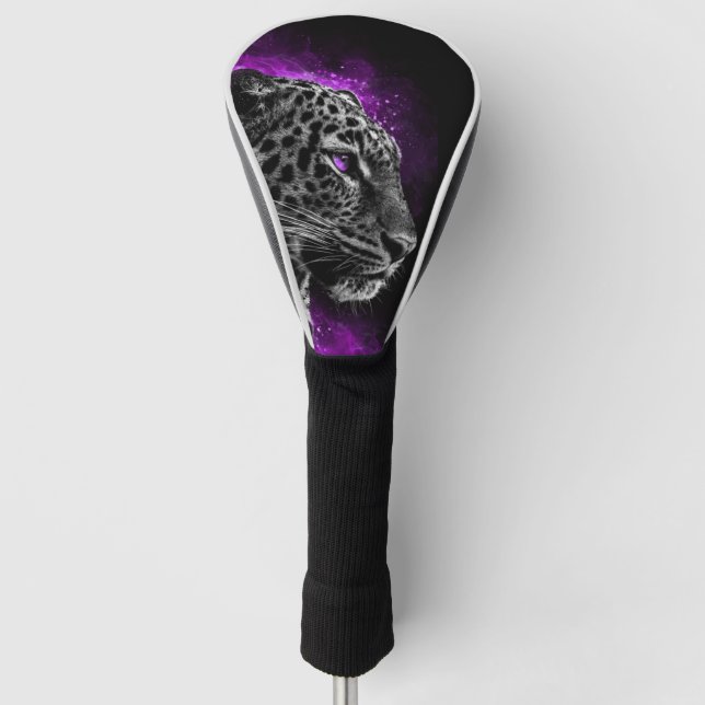 Couvre-club De Golf leopardo con humo morado (Devant)