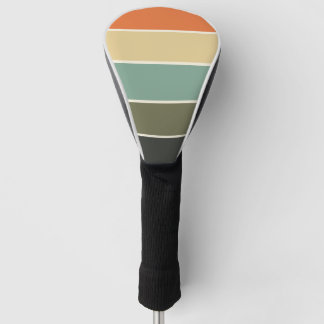 Couvre-club De Golf les années 70 80s Retro Striped Stripes
