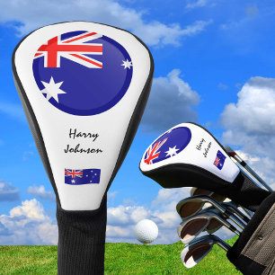 Couvre-club De Golf Les clubs de golf australiens Flag & Monogramme co