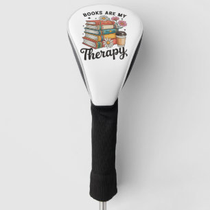 Couvre-club De Golf Les livres sont ma thérapie Rétro floral amateur d