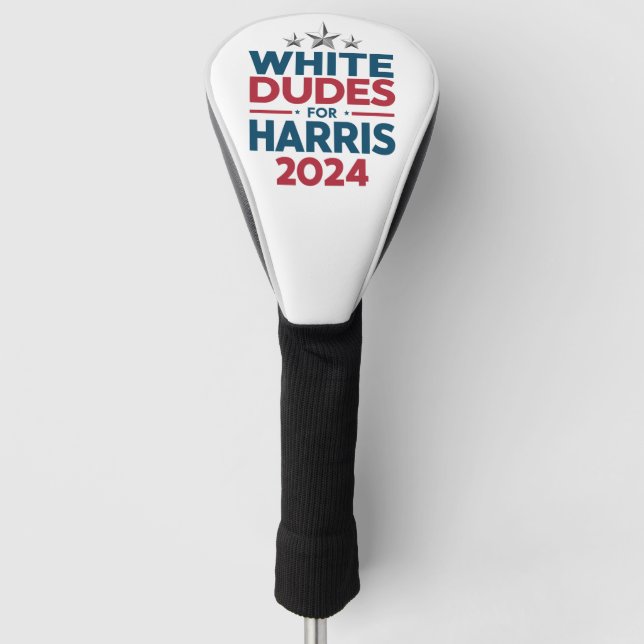Couvre-club De Golf Les Mecs Blancs De L'Élection Harris-2024 (Devant)