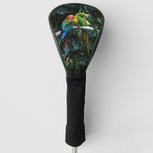 Couvre-club De Golf Les perroquets dans une forêt tropicale