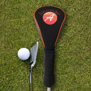 Couvre-club De Golf Lettre monographique minimaliste stylisée A