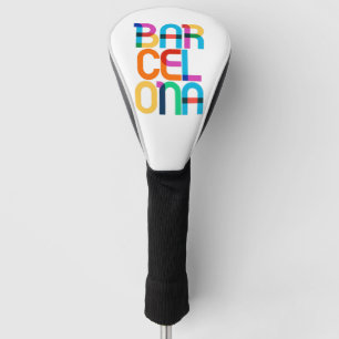 Couvre-club De Golf Lettres d'art pop de Barcelone Espagne