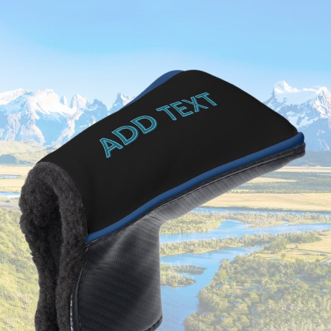 Couvre-club De Golf Lettres en contour modifiables avec ombre portée  (Créateur téléchargé)