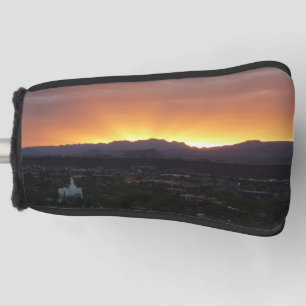 Couvre-club De Golf Lever de soleil sur le paysage de St. George Utah