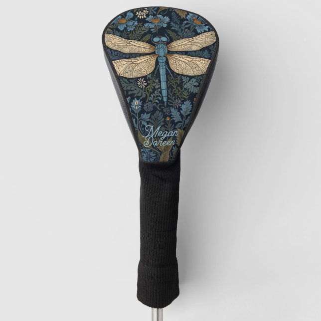 Couvre-club De Golf Libellule bleue vintage (Devant)