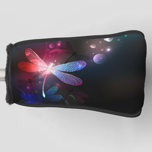 Couvre-club De Golf libellule rouge brillante (Devant)