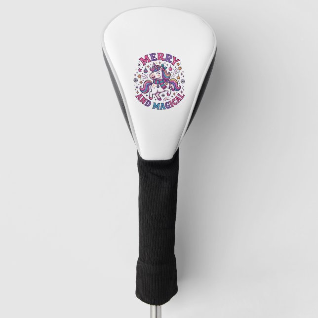 Couvre-club De Golf Licorne Joyeuse et Magique (Devant)