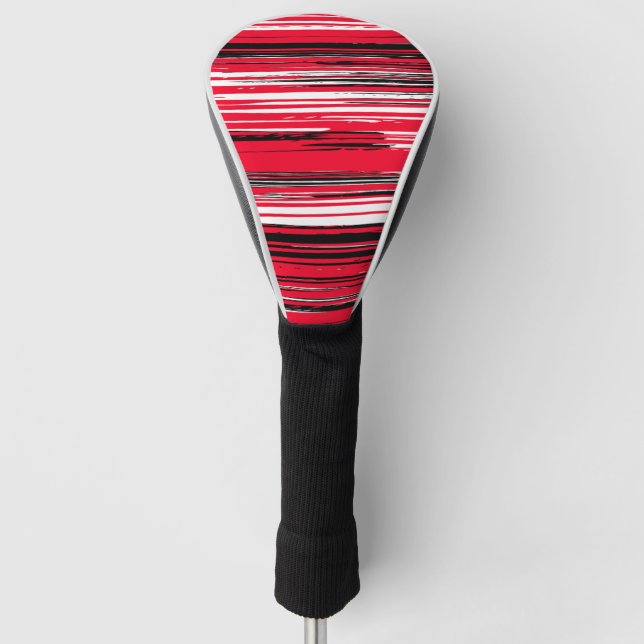 Couvre-club De Golf Lignes peintes à la main - rouge (Devant)