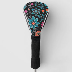 Couvre-club De Golf Linoprint coloré motif floral