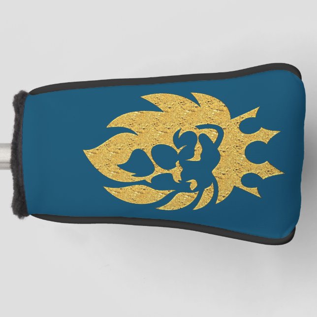 Couvre-club De Golf Lion Avec Couronne - Style Or 1 (Devant)