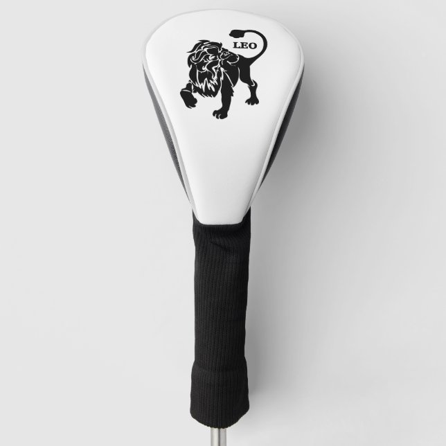 Couvre-club De Golf Lion noir Lion Zodiac (Devant)