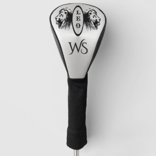 Couvre-club De Golf Livre du Lion encadré Monogramme Zodiaque